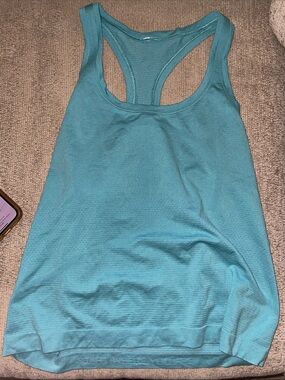 lululemon Swiftly Teal Crop Tank